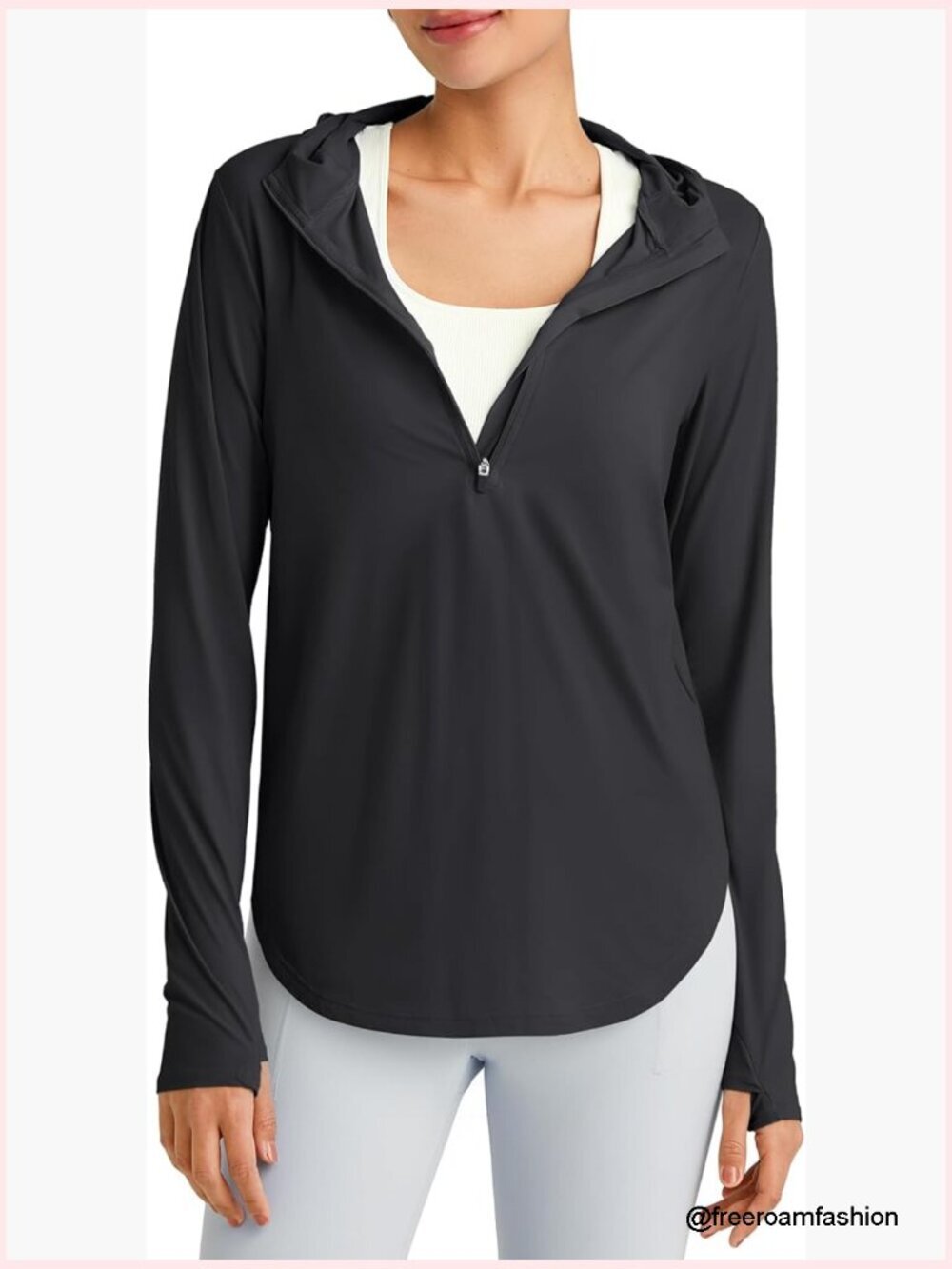 UPF 50+ Long Sleeve Half Zip Hoodie